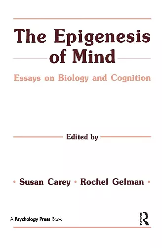 The Epigenesis of Mind cover