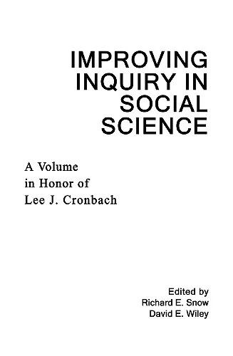 Improving Inquiry in Social Science cover