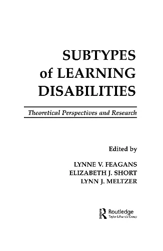 Subtypes of Learning Disabilities cover