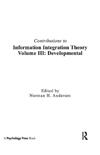 Contributions To Information Integration Theory cover