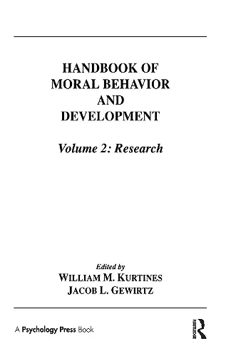 Handbook of Moral Behavior and Development cover