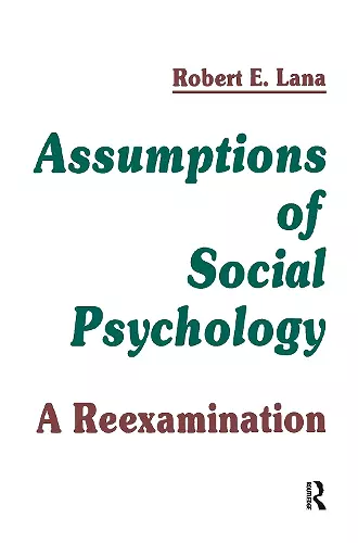 Assumptions of Social Psychology cover