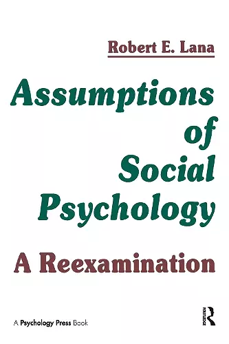 Assumptions of Social Psychology cover