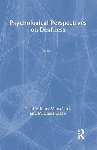 Psychological Perspectives on Deafness cover