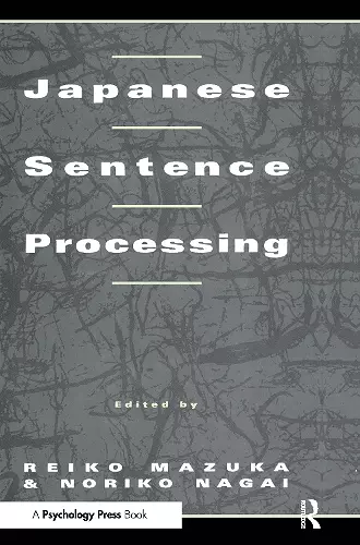 Japanese Sentence Processing cover