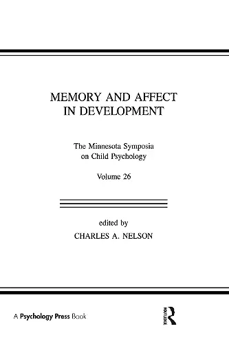 Memory and Affect in Development cover