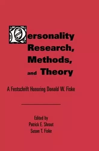 Personality Research, Methods, and Theory cover