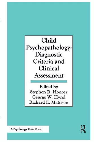 Child Psychopathology cover