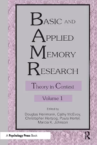 Basic and Applied Memory Research cover