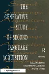 The Generative Study of Second Language Acquisition cover