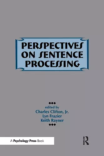 Perspectives on Sentence Processing cover