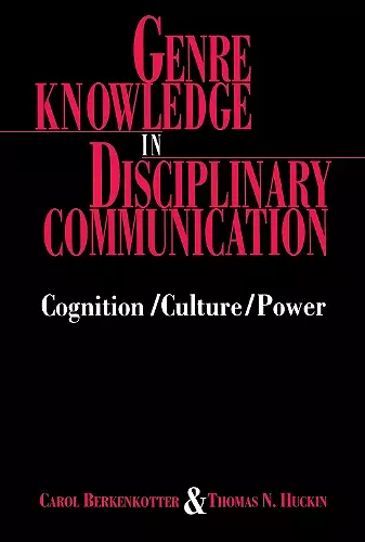 Genre Knowledge in Disciplinary Communication cover