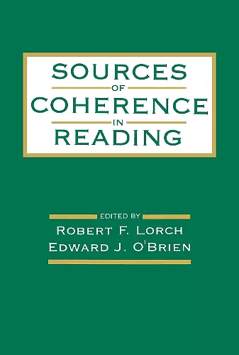 Sources of Coherence in Reading cover