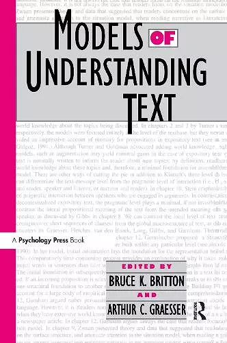 Models of Understanding Text cover