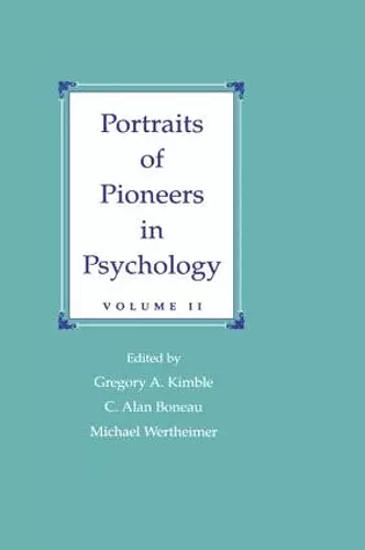 Portraits of Pioneers in Psychology cover