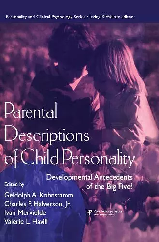 Parental Descriptions of Child Personality cover