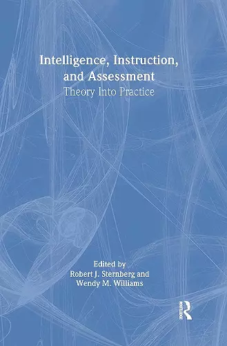 Intelligence, Instruction, and Assessment cover