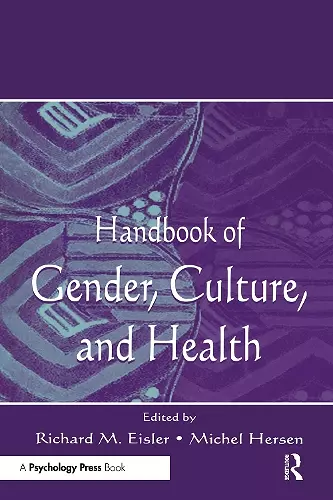 Handbook of Gender, Culture, and Health cover