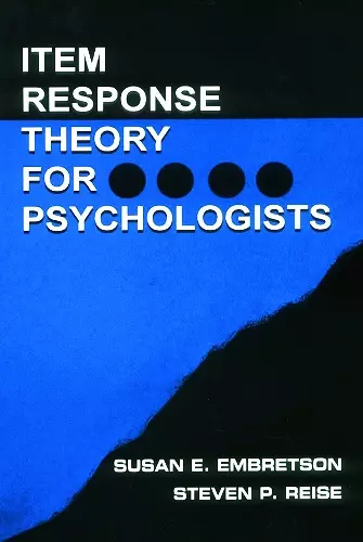 Item Response Theory for Psychologists cover