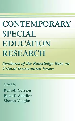 Contemporary Special Education Research cover