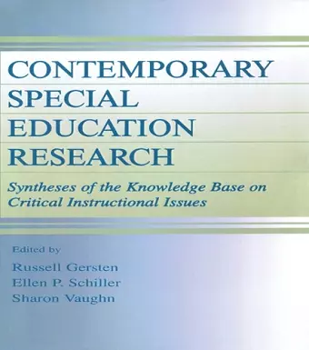 Contemporary Special Education Research cover