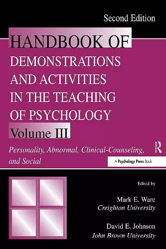 Handbook of Demonstrations and Activities in the Teaching of Psychology cover