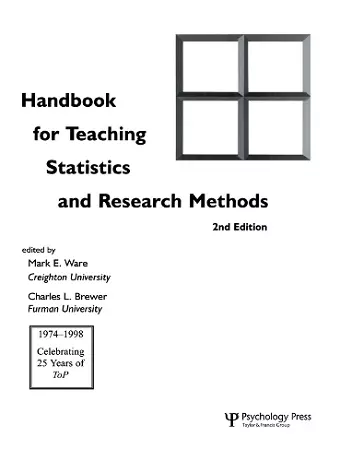 Handbook for Teaching Statistics and Research Methods cover