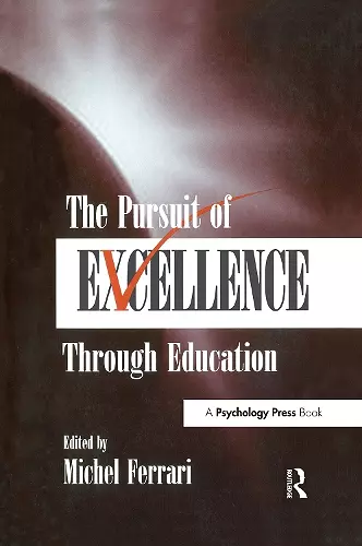 The Pursuit of Excellence Through Education cover