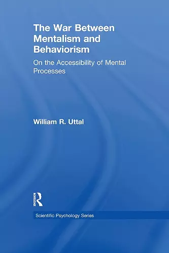 The War Between Mentalism and Behaviorism cover