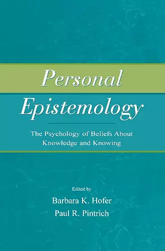 Personal Epistemology cover