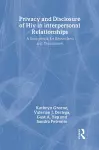 Privacy and Disclosure of Hiv in interpersonal Relationships cover