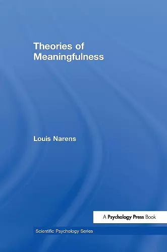 Theories of Meaningfulness cover