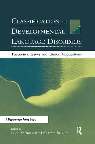 Classification of Developmental Language Disorders cover