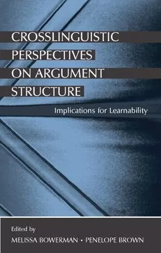 Crosslinguistic Perspectives on Argument Structure cover