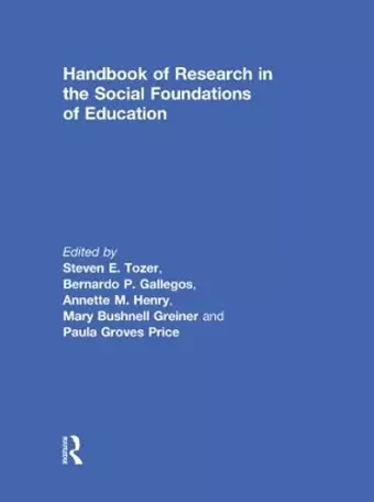 Handbook of Research in the Social Foundations of Education cover