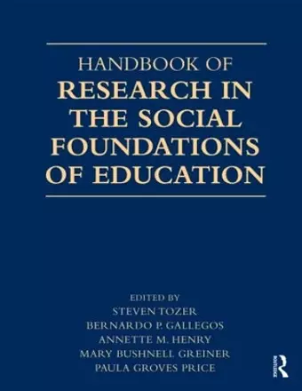 Handbook of Research in the Social Foundations of Education cover