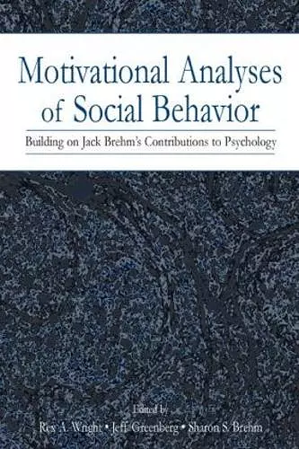 Motivational Analyses of Social Behavior cover