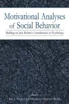 Motivational Analyses of Social Behavior cover