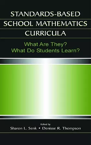 Standards-based School Mathematics Curricula cover