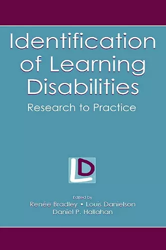 Identification of Learning Disabilities cover