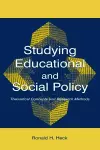 Studying Educational and Social Policy cover