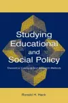 Studying Educational and Social Policy cover