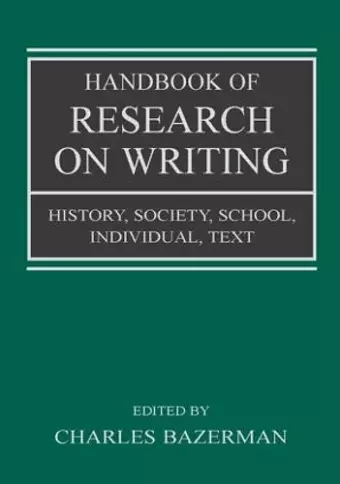 Handbook of Research on Writing cover