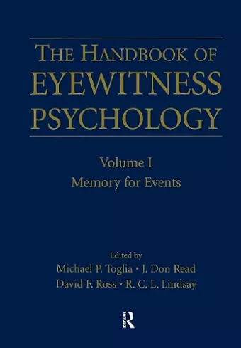 The Handbook of Eyewitness Psychology: Volume I cover