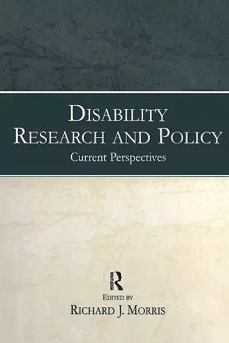 Disability Research and Policy cover