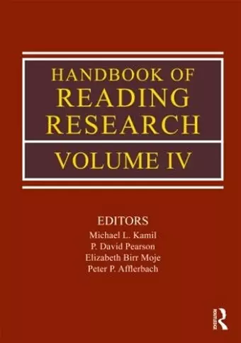 Handbook of Reading Research, Volume IV cover