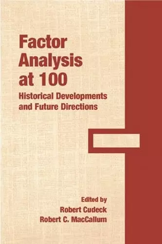 Factor Analysis at 100 cover