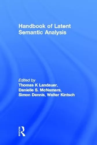 Handbook of Latent Semantic Analysis cover