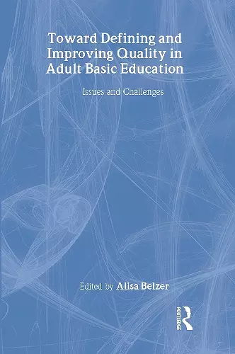 Toward Defining and Improving Quality in Adult Basic Education cover