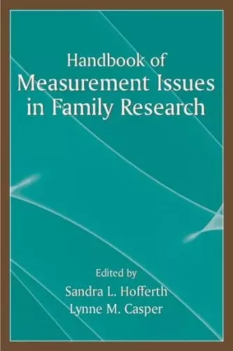 Handbook of Measurement Issues in Family Research cover